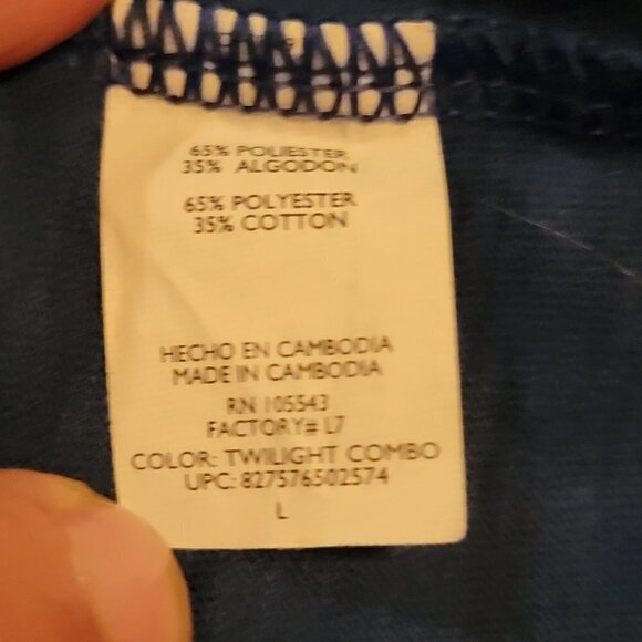 Daisy Fuentes My Favorite T scoop Neck Slim Fit Cut Cap sleeves - Size LG. Blue - Picture 9 of 9